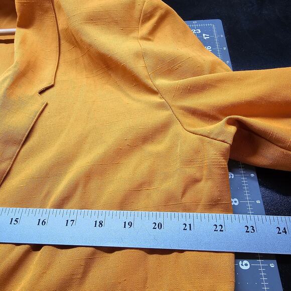 Vintage Blazer Women Size 18 Brown 90s Fitted Glam Rock Preppy Going Out Neutral - Picture 7 of 10